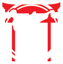 statesboro karate tang soo do logo white man kicking in torri gate