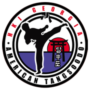 hki georgia kyusho jitsu logo man kicking torrii gate tang soo do